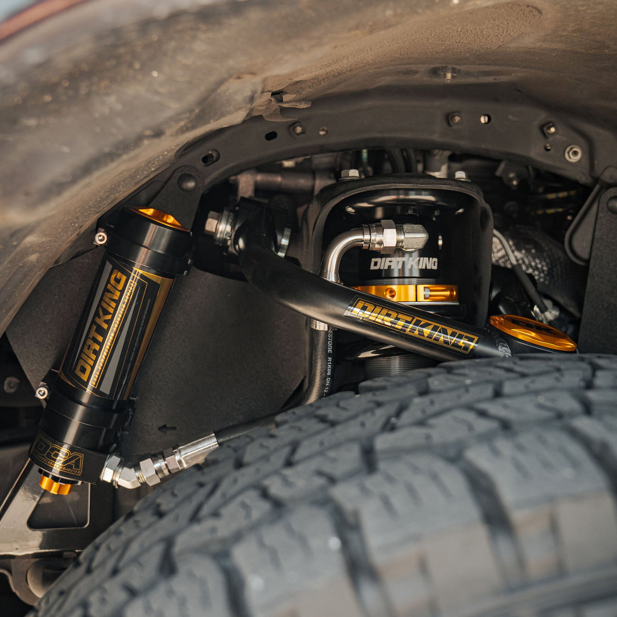 Dirt King 2.5 DCA coilover installed on Toyota Tacoma
