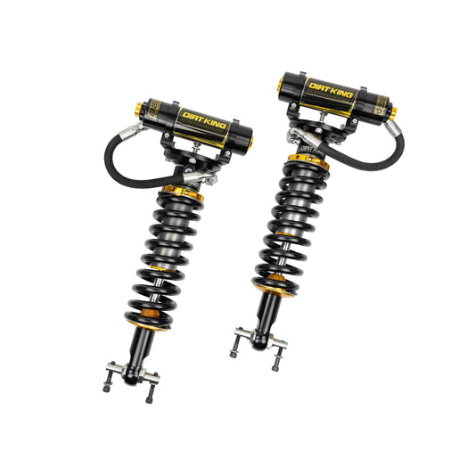 Dirt King 2.5 DCA remote reservoir coilovers for 2007–2018 Silverado and Sierra 1500 — view 1