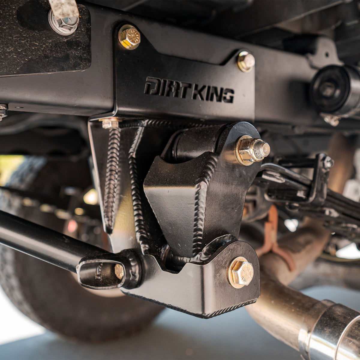 Dirt King Tacoma shackle and hanger kit — installed view 2