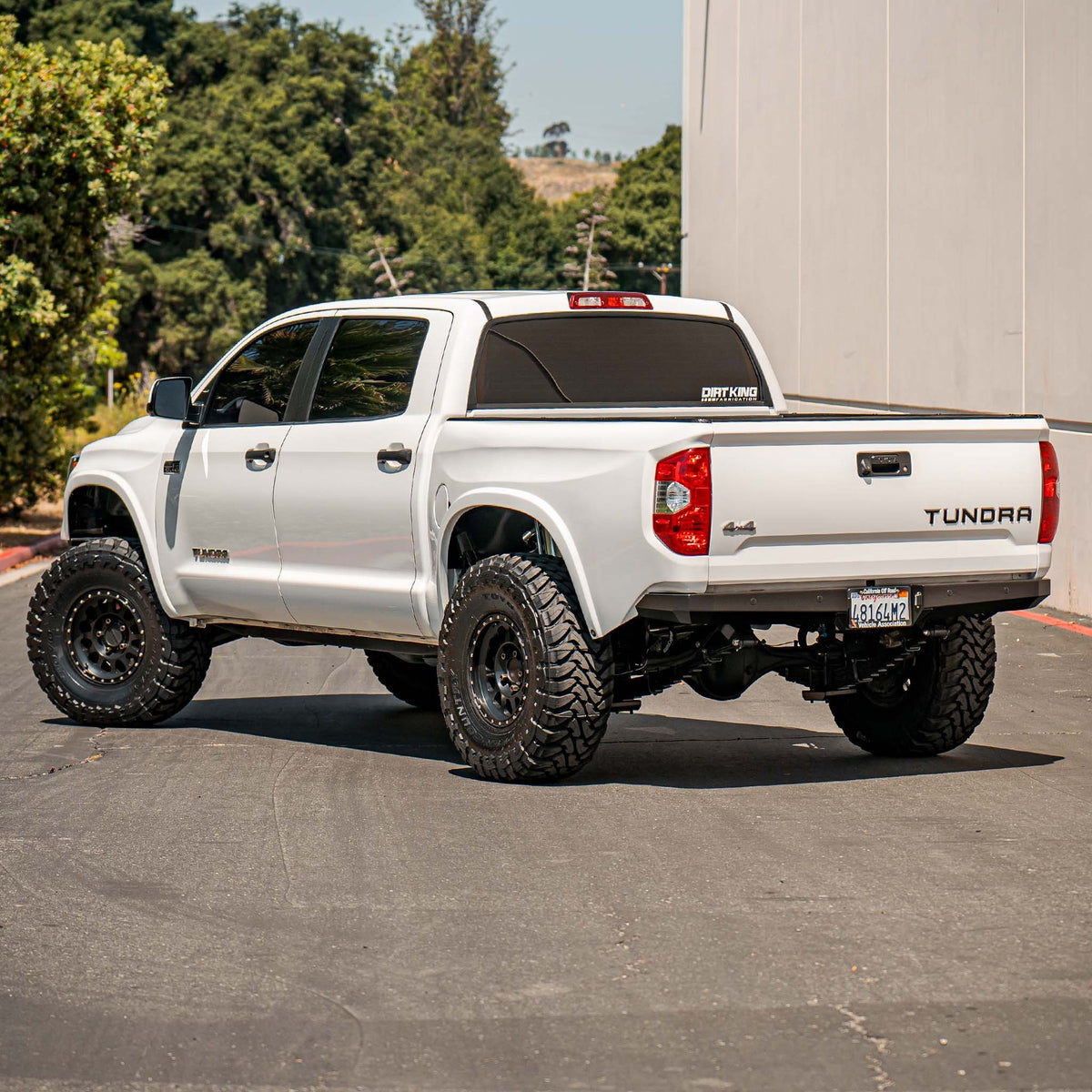 Dirt King plate rear bumper for 2014–2021 Toyota Tundra — installed view 2