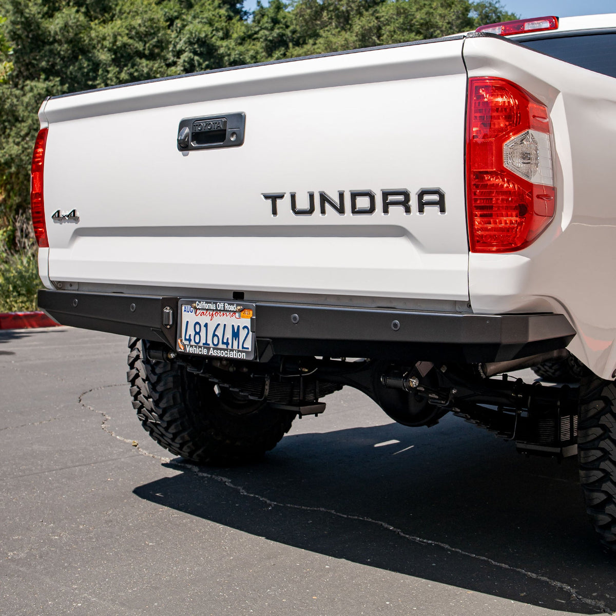 Dirt King plate rear bumper for 2014–2021 Toyota Tundra — installed view 3