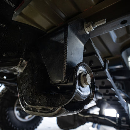 Dirt King Long Travel Shackles installed on Ford F-150 or Raptor