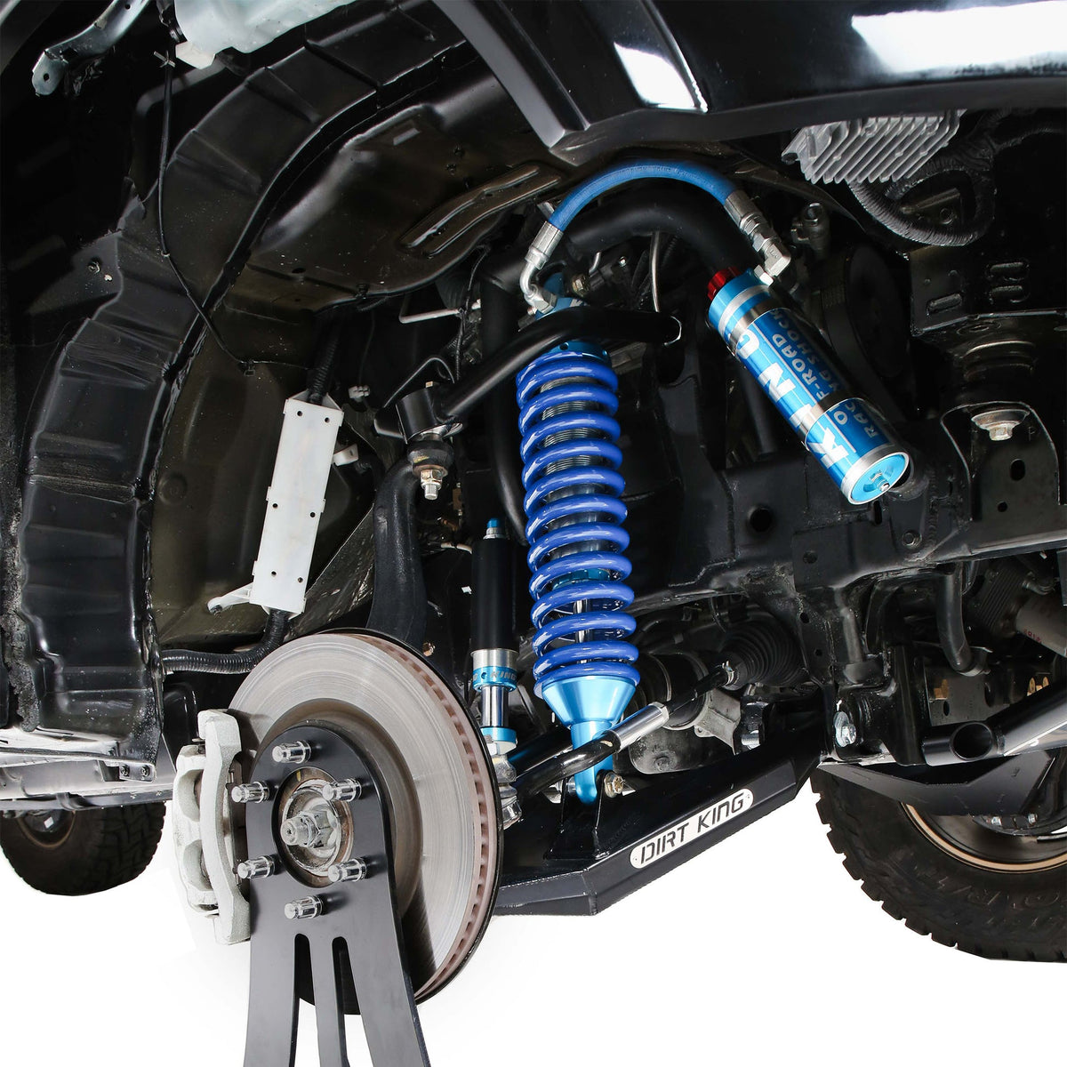Dirt King long travel suspension installed on Nissan Titan