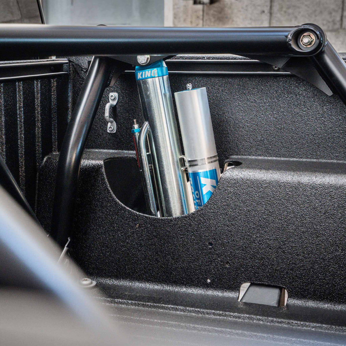 Dirt King Tacoma prefab bed cage installed view 3