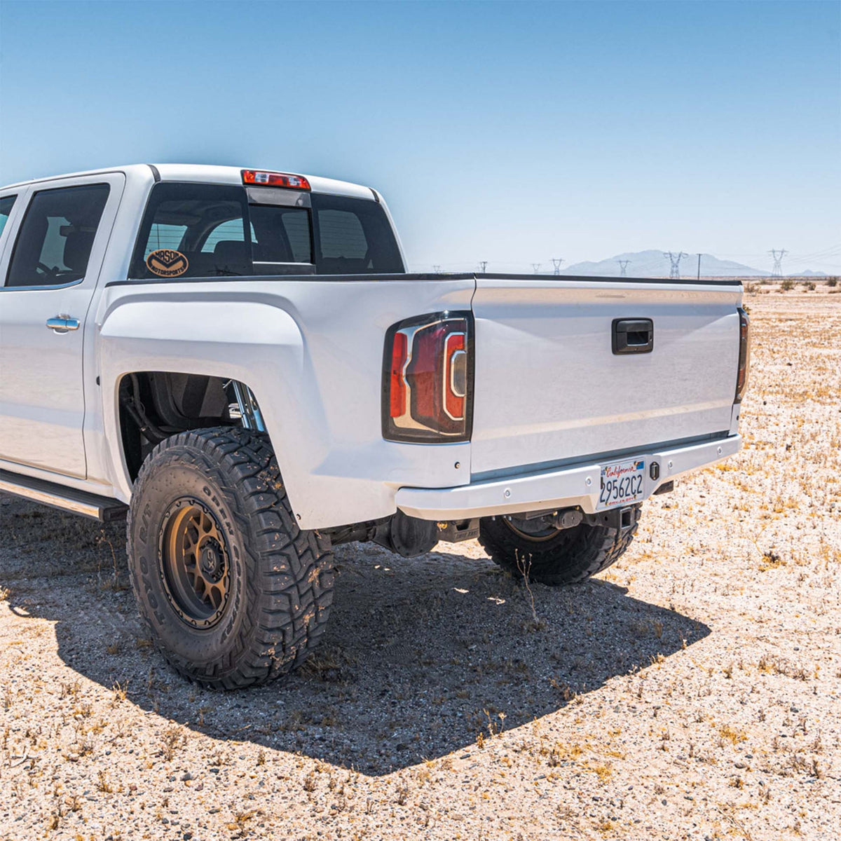 Dirt King Plate Rear Bumper installed — exterior detail