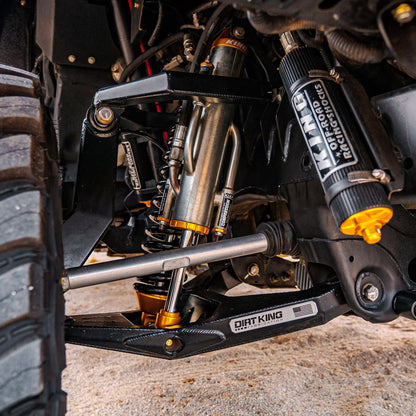 Dirt King Long Travel Race Kit installed front suspension