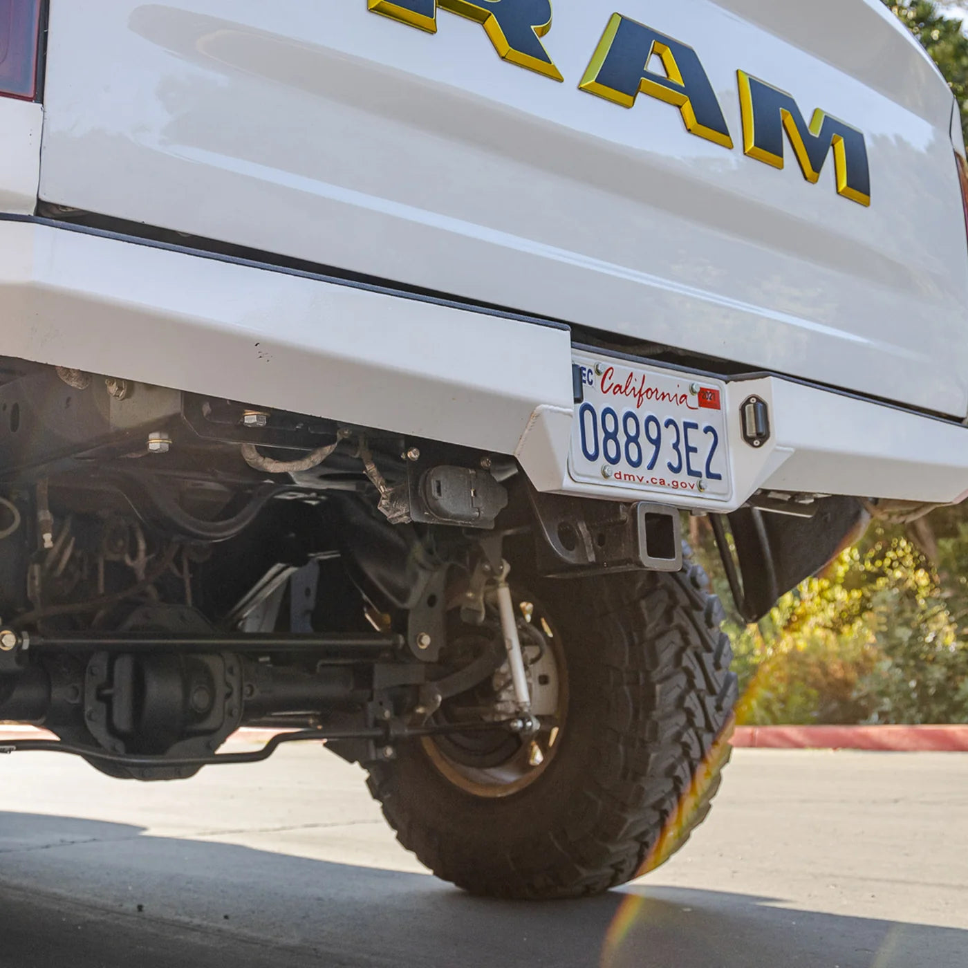 Dirt King Plate Rear Bumper Hitch Receiver for 2009-2018 Ram 1500 2WD/4WD