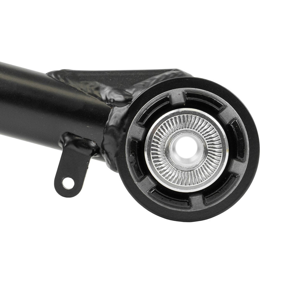 Dirt King 4130 upper control arms – SilentSpin bushing detail
