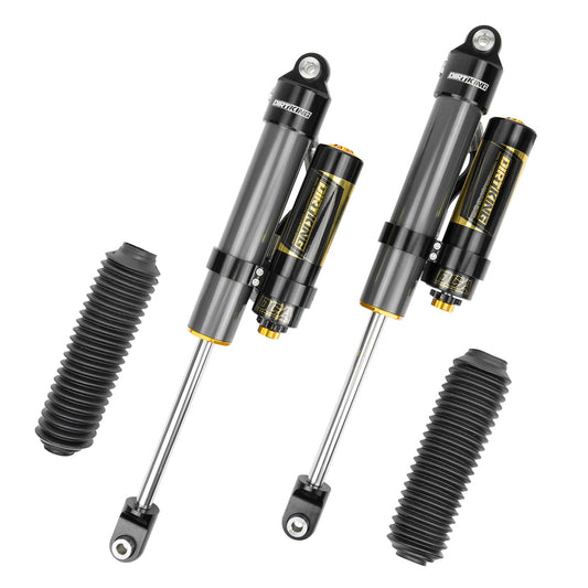 Dirt King 2.5 DCA Piggyback Reservoir Rear Shocks for 2011–2026 Silverado/Sierra HD