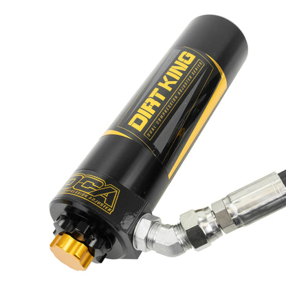 Dirt King 2.5 DCA coilover high-speed and low-speed compression adjusters