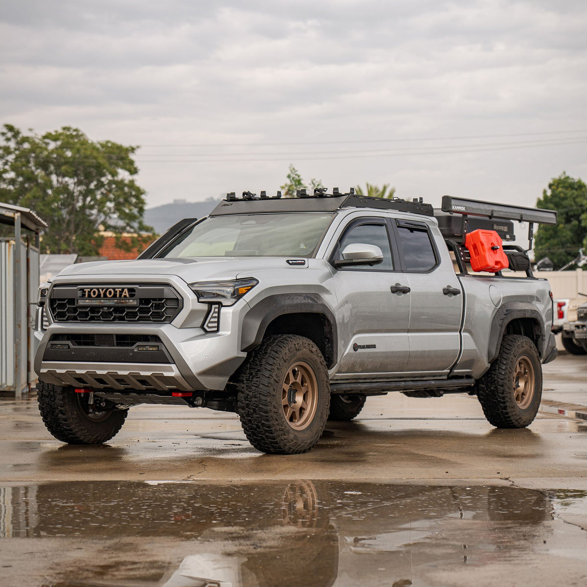 Toyota Tacoma with Dirt King DCA suspension — exterior