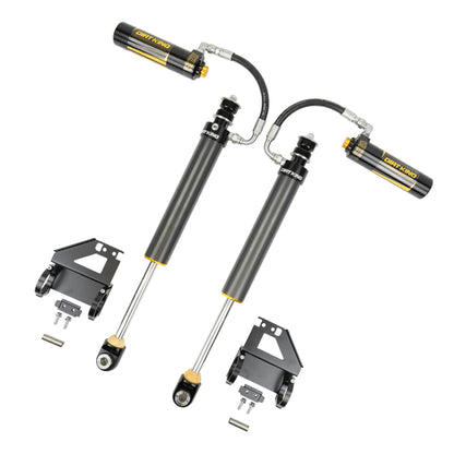Dirt King 2.5 DCA rear shock and remote reservoir — main view