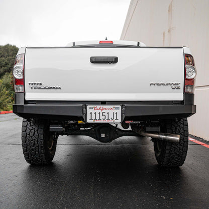Dirt King plate rear bumper installed on Toyota Tacoma