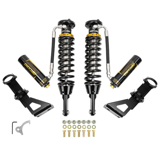 Dirt King 2.5 DCA remote reservoir coilovers for 2005–2023 Toyota Tacoma
