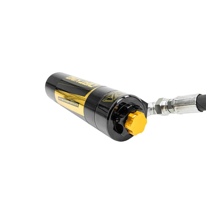 Dirt King 2.5 DCA remote reservoir and compression adjusters