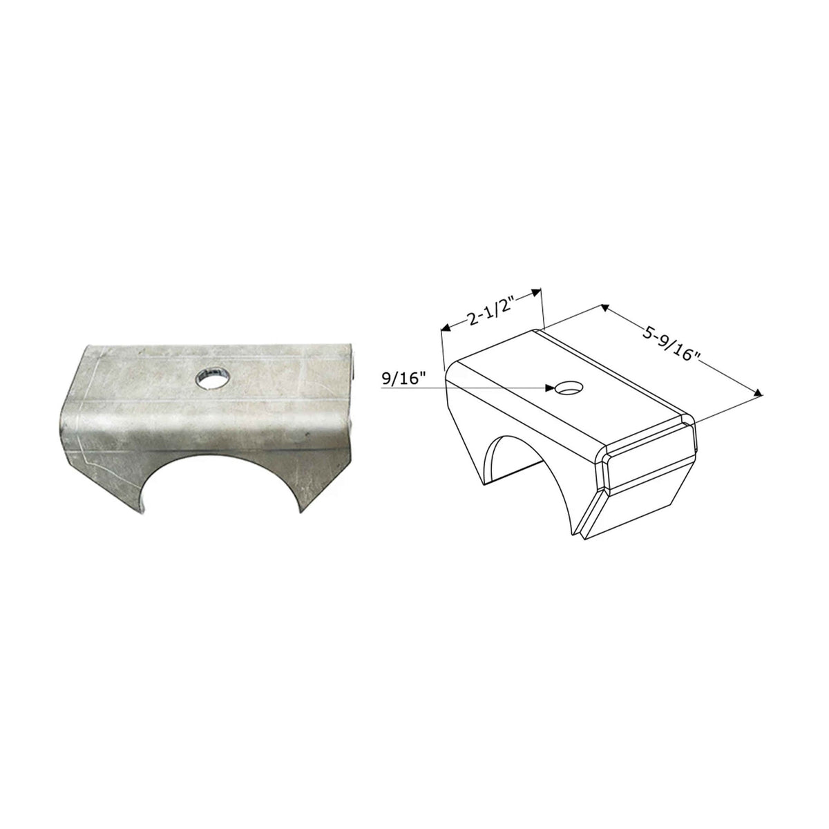 Dirt King Leaf Spring Perch dimensions diagram