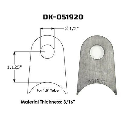 Dirt King Radius Tab DK-051920 dimensions