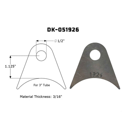 Dirt King Radius Tab DK-051926 dimensions