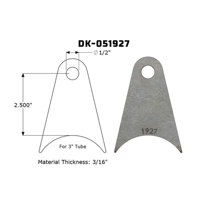 Dirt King Radius Tab DK-051927 dimensions