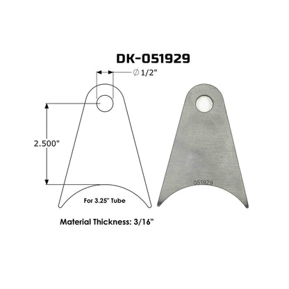 Dirt King Radius Tab DK-051929 dimensions