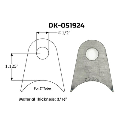 Dirt King Radius Tab DK-059124 dimensions
