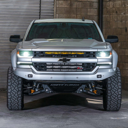 Dirt King Silverado Prerunner Front Bumper installed side view