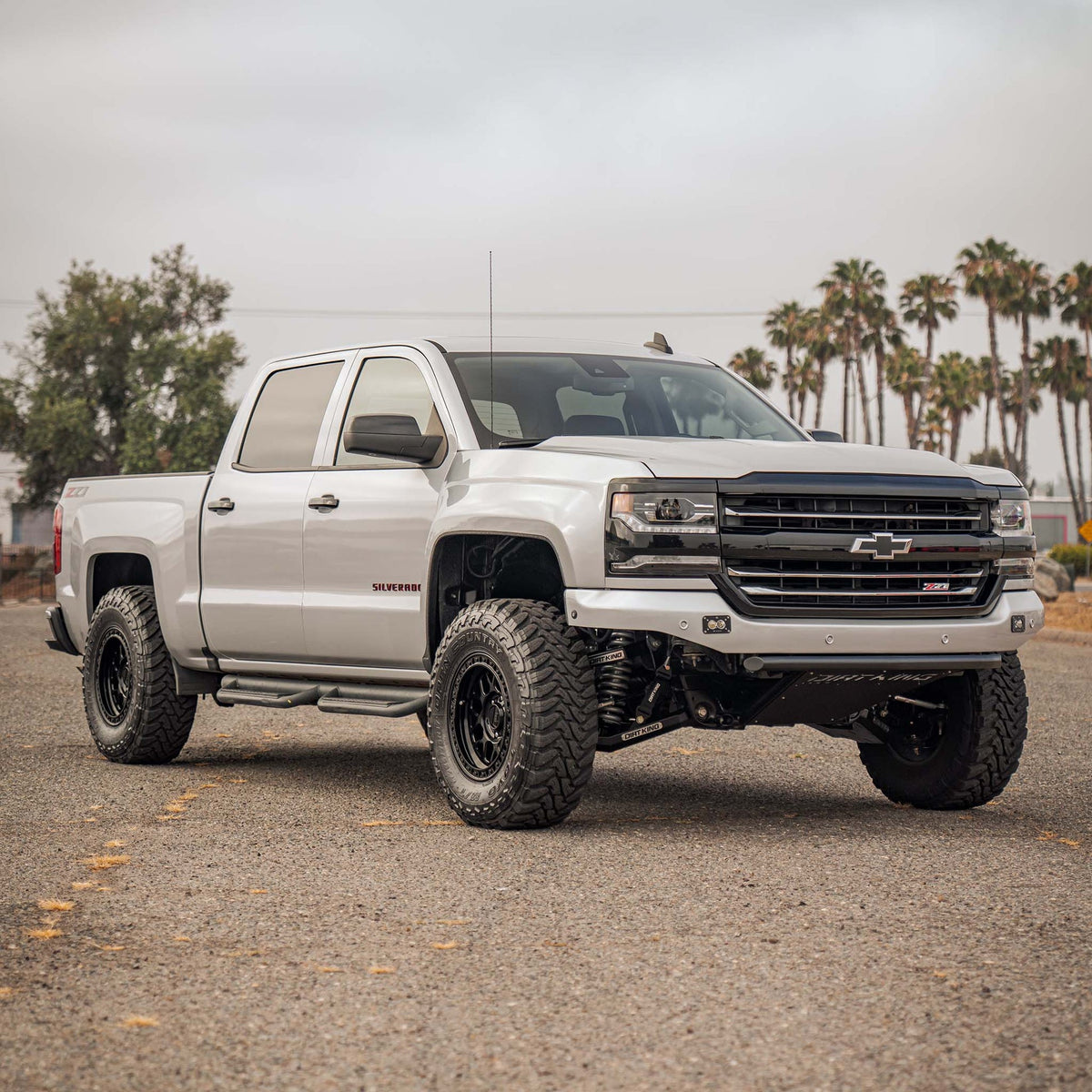 Dirt King Silverado Prerunner Front Bumper installed front view