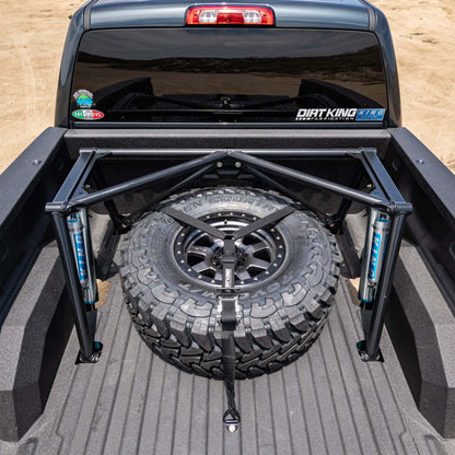 Bed Cage Spec King 16-inch Triple Bypasses installed, overhead view