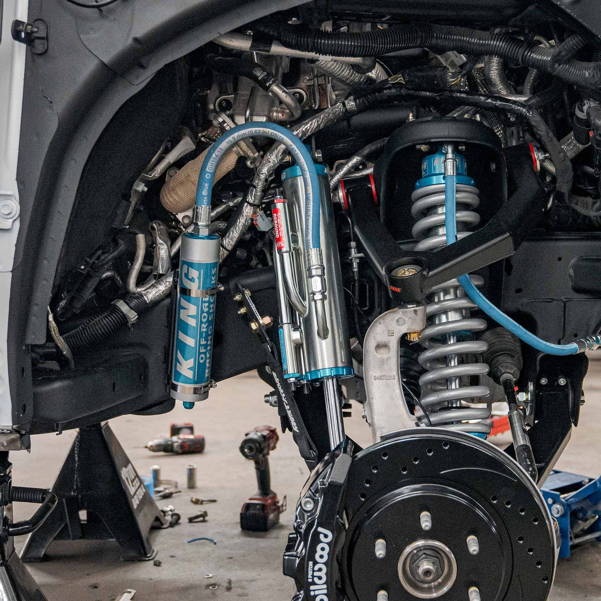 Dirt King Long Travel Spec Triple Bypasses installed